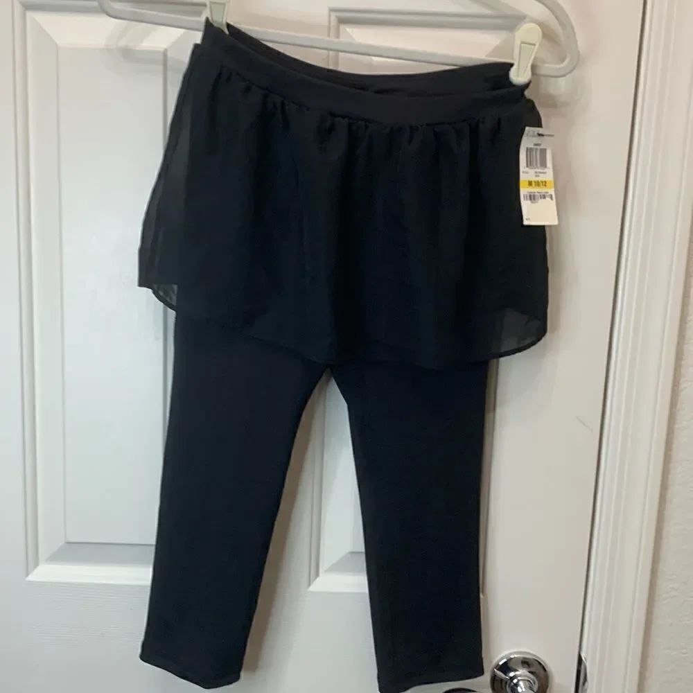 Ideology Macys Size Medium 10/12 Nour Black Polyester Spandex Girls Dance New